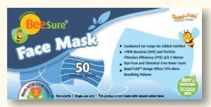 Mask Earloop Blue Level 2 (50/Box) BeeSure  